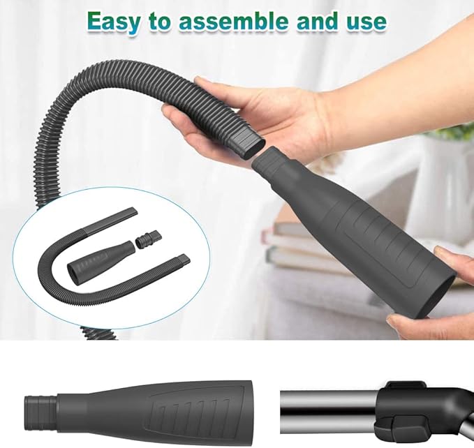 Sealegend 2 Pieces Dryer Vent Cleaner Kit, Dryer Lint Vacuum Attachment and Dryer Lint Screens Cleaner Brush,Flexible Lint Remover Hose Black