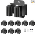 8 PCS Broom Holder Wall Mount, Upgraded Heavy Duty Mop and Broom Holder Wall Mount, Stainless Steel Broom Hanger Mop Holder Rack for Kitchen Laundry Garden Tool Organizer