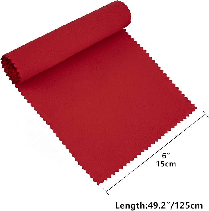Piano Keyboard Dust Cover for 88 Keys - Suitable for Grand Upright Pianos, Digital Pianos, and Electric Keyboards - Protective Key Cover Cloth (Classic Red)