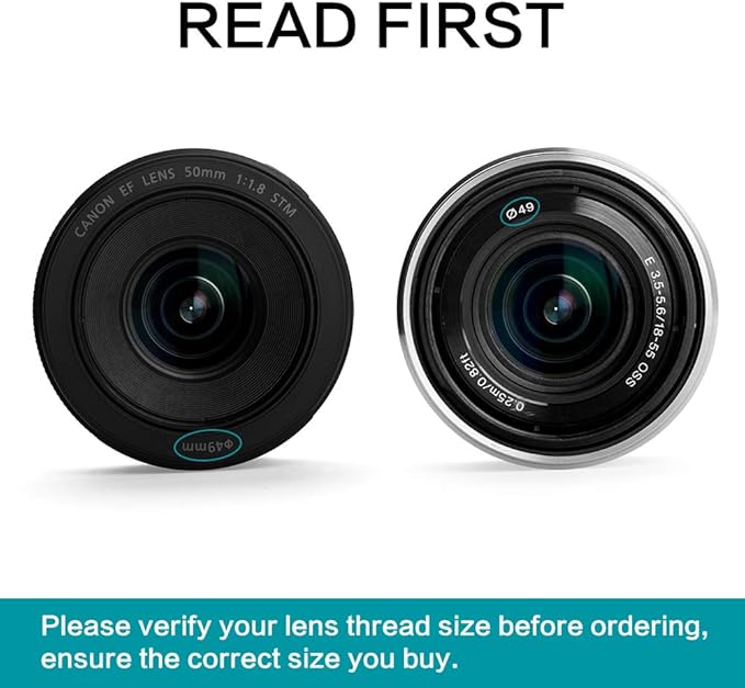 55mm Wide Angle Lens Hood,Universal Metal Lens Hood Sunshade with Centre Pinch Lens Cap for Canon Nikon Sony Pentax Olympus Fuji Camera +Microfiber Cleaning Cloth