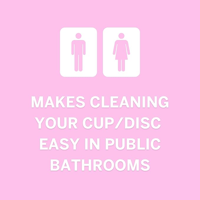 Pixie Menstrual Cup Wipes - On The Go Public Bathroom Feminine Wipes - Safe On Period Cups & Menstrual discs - Biodegradable, Flushable, Ph Balanced (20 Count (2 Pack)
