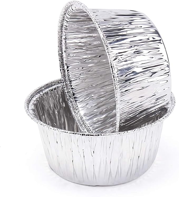 Kingrol 300 Pack Aluminum Foil Ramekins, 4 oz Disposable Baking Cups for Tart, Cupcake, Souffle, Appetizer
