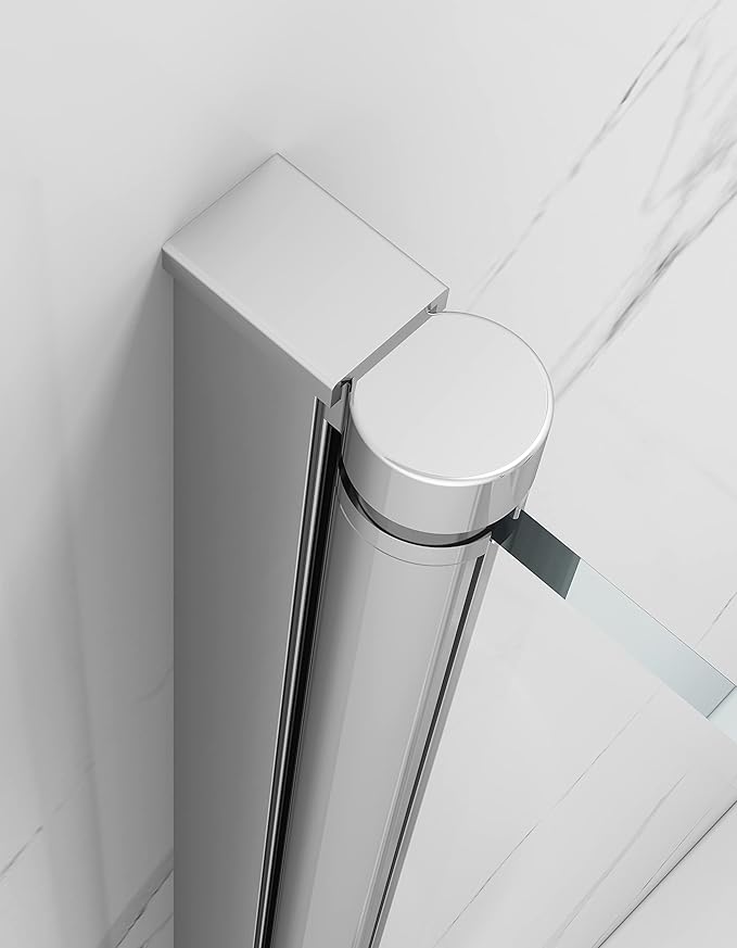 Sunrosa Pivot Tub Door 34"×58", Folding Bathtub Shower Door with Tempered Glass, Shower Door for Bathtub in Chrome