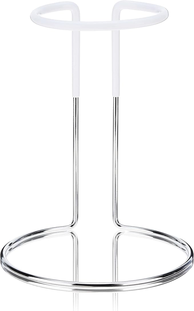 True Wine Decanter Drying Stand and Holder, Essential Accessory Glassware Rack for a Spot-Free Finish, Rubber Coating Protects Glass, Chrome Plated Iron