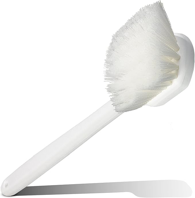 SPARTA Flo-Pac Utility Scrub Brush Dish Brush, Kitchen Brush with Plastic Handle for Households, Businesses, 20 Inches, White, (Pack of 12)