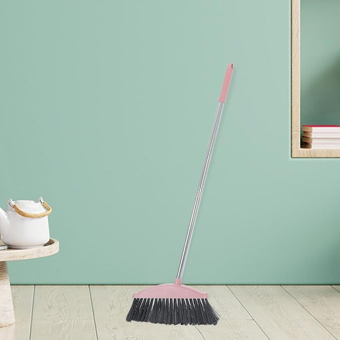 Handle Broom for Efficient Sweeping Angle Design for Indoor and Outdoor Cleaning for Pet Hair and Patio Use Ergonomic Handle for Comfortable Grip