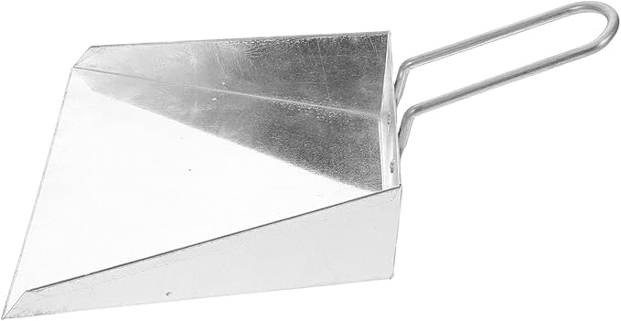 Toyvian Small Stainless Steel Handheld Dustpan, Mini Flat Dust Pan for Household Desktop Cleaning, Heavy Duty Portable Dust Shovel for Kitchen, Car, Fireplace, Gardening Tasks