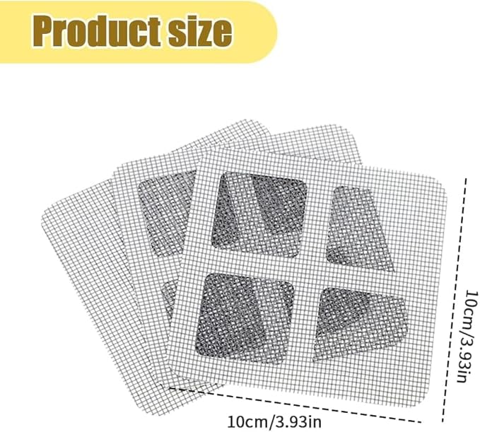 Disposable Drain Hair Covers 50 Pcs, Shower Drain Hair Catcher, Waterproof Mesh Cover Floor Drain Filter Stickers for Tub, Bathroom, Kitchen Sink & Laundry, Stick Hair Stopper to Trap Hair & Lint