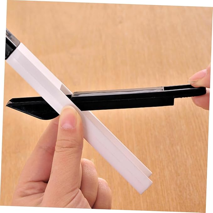 FRCOLOR 3pc Detachable Window Door Track Brush Cleaning Tool with Dustpan Multipurpose Keyboard Cleaner for Grooves and Corners Black