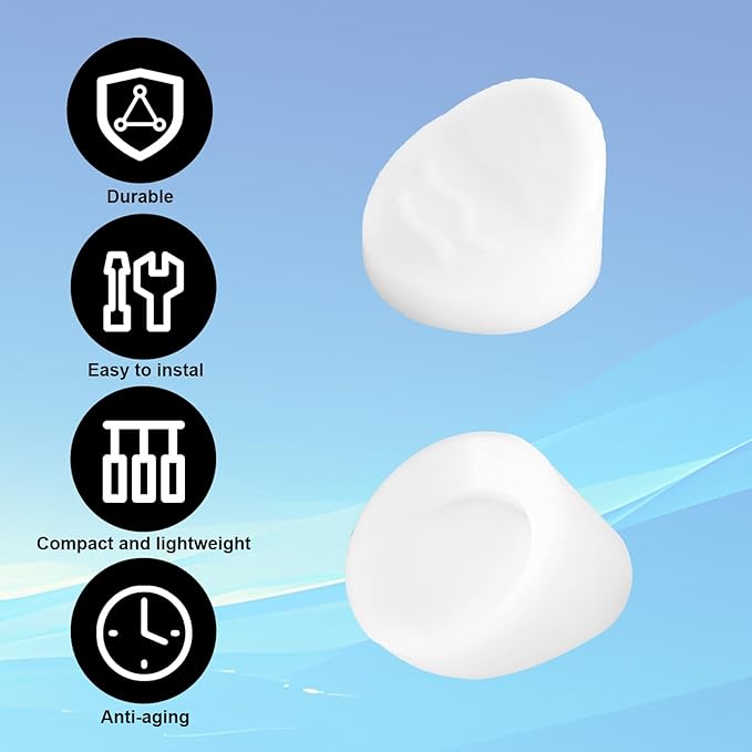 50pcs Entry Door Frame Plugs, 5/16" x 1/4" Diameter Door Window Screw Hole Plugs with Cleaning Brush for ODL/Western Reflection Frame Waterproof & Durable (White)