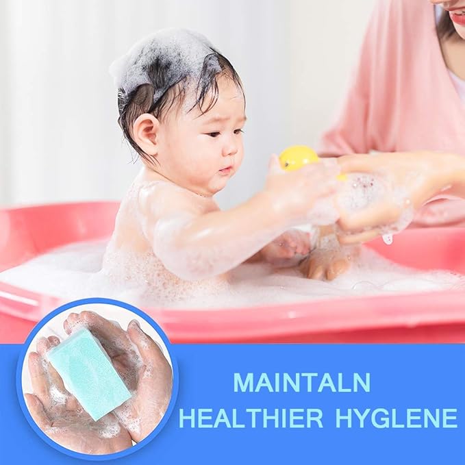 Wellgler's OT Sensory Brush,Autism Sensory Brush for Therapy,Surgical Scrub,Bbaby Sponge for Bathing, Cradle Cap Brush (12Pack)