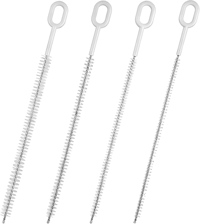 4 Pcs Straw Cleaner Brush, 4 Diameters, 10 Inch Straw Cleaner for Water Bottle, Heavy Duty Cleaning Brush Set for Various Straws, Comfort Grip Handle