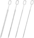 4 Pcs Straw Cleaner Brush, 4 Diameters, 10 Inch Straw Cleaner for Water Bottle, Heavy Duty Cleaning Brush Set for Various Straws, Comfort Grip Handle