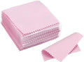 PATIKIL 3.15x3.15" Jewelry Cleaning Cloth, 100Pcs Individually Wrapped Double-Sided Microfiber Polishing Cloth for Silver Gold Brass Platinum Jewelry, Pink