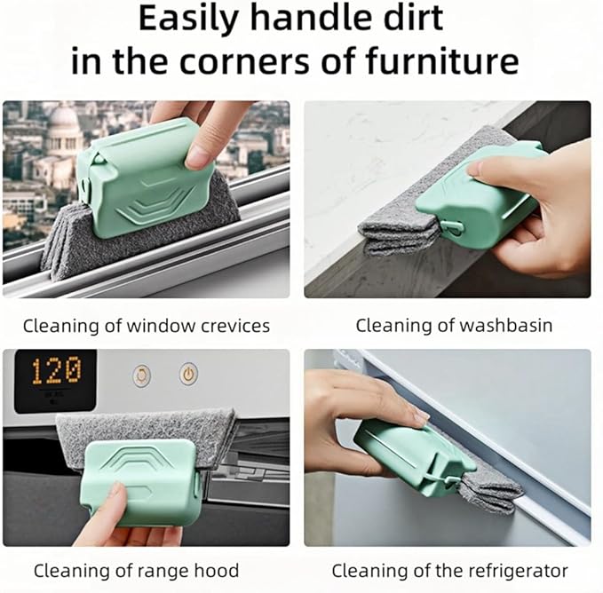Magic Window Track Cleaner, 2025 Upgrad Window Groove Cleaning Brush Tools Set, Hand-held Window Track Cleaner Brushes Tools Set for Window lides Gaps Tile Lines Shutter Car Vents (Gray 3PCS)