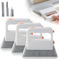 Magic Window Track Cleaner, 2 in 1 Groove Cleaning Brush, Window Groove Cleaning Brush Tools with Hard Bristle and Hidden Scraper, Crevice Brush for Sliding Door Track (Orange 3Pcs)