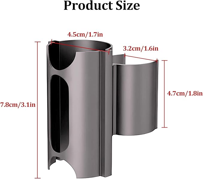 PCOMBEU For Dyson Accessory Holder,Cordless Vacuum Attachments Parts Holder with Dyson V8 V11 V7 V10 V15 V6 G5,Compatible with Vacuum Extension Poles Securely Holds Two Accessories & Rotates 360°
