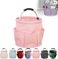 Professional Cleaning Caddy Organizer - 11" Wearable Cleaning Supply Bag with Adjustable Shoulder Strap & Handle - Housekeeper Essentials Organizer for Detailing Tools & Supplies (Pink)