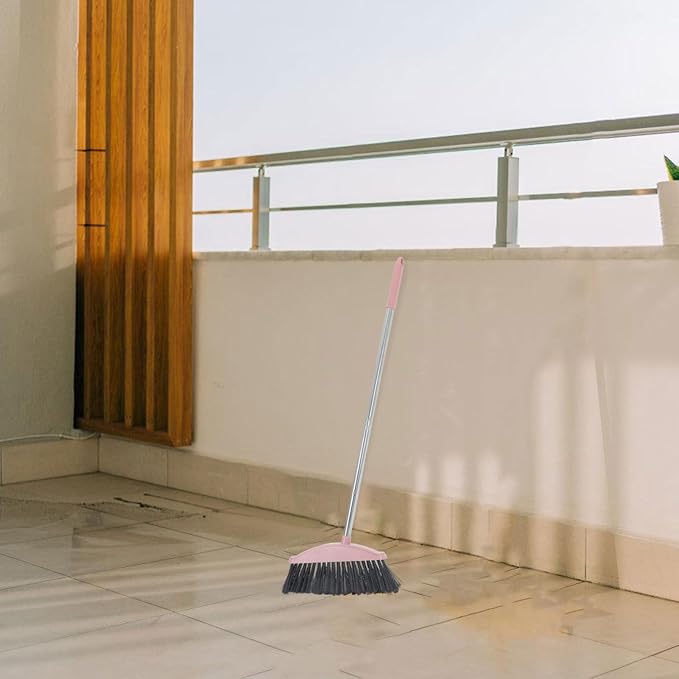 Handle Broom for Efficient Sweeping Angle Design for Indoor and Outdoor Cleaning for Pet Hair and Patio Use Ergonomic Handle for Comfortable Grip