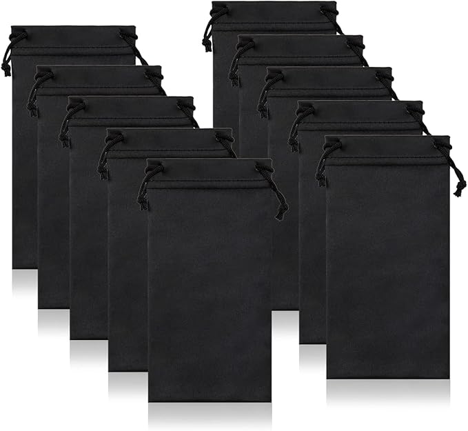 TRIUMPH VISION Soft Eyeglass Pouch 3 Pack - Pouch for glasses Microfiber Screen Cleaning Bag