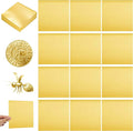 150 Packs Aluminum Metal Crafts DIY Foil 6 Inch x 6 Inch x 0.07 mm Thick for Art Project Aluminum Flashing Roll Wide Sheet Multipurpose Metal Sheets(Golden)