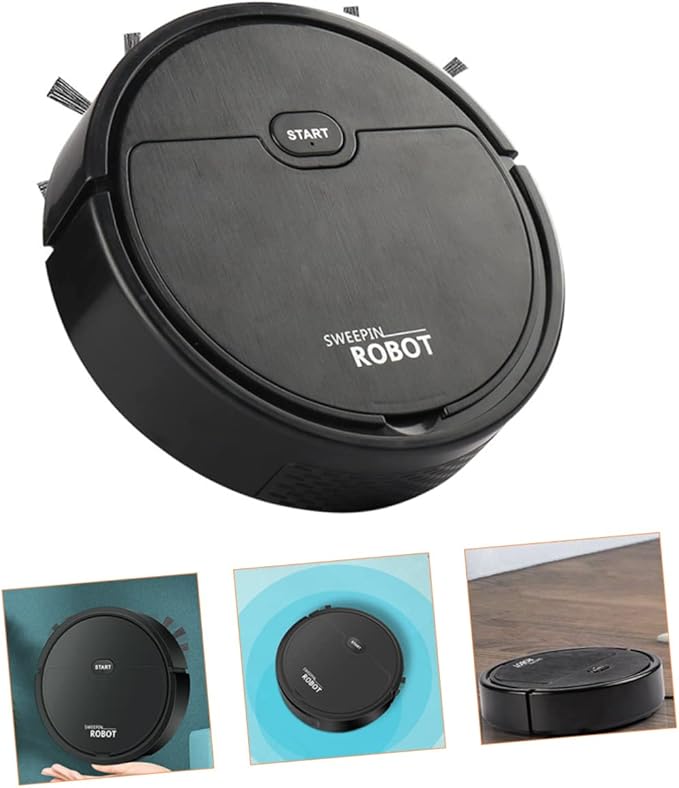 Veemoon Mini Robotic Multifunctional Automatic Sweeping and Mopping for Home HEPA Filter Advanced Navigation for Carpets and Hard Floors