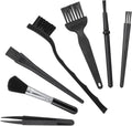 TIESOME Set of 7 Keyboard Anti Static Brushes, Plastic Handle Portable Cleaning Brushes Computer Keyboard Cleaning Brush Kit for Cleaning Computer Keyboard Car Lab