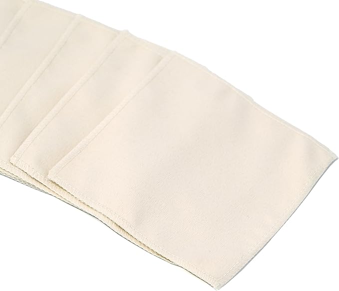 Kiddison Pack of 10 Montessori Polishing Cloths (Cream)