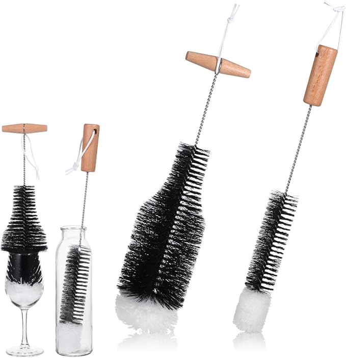 Amosfun 3 Inch Chimney Cleaning Brush with 14.5 Inch Wire Handle for Pellet Stove and Wood Stove Pipe Cleaner Fireplace Soot Removal and Debris Cleaning Tool