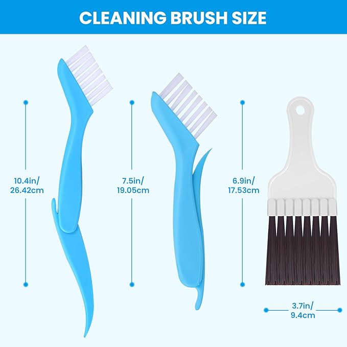 10PCS Air Conditioner Fin Comb Cleaner kit AC Coil Cleaning Brush 5 Different Fin Combs Condenser Fin Straightener AC Evaporator Comb Radiator Repair Clean Tool (10)