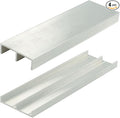 Outwater Industries' Aluminum Sliding Door Track for 3/4'' Glass or Wood Door Panels | 4 Foot Upper and Lower Track Set