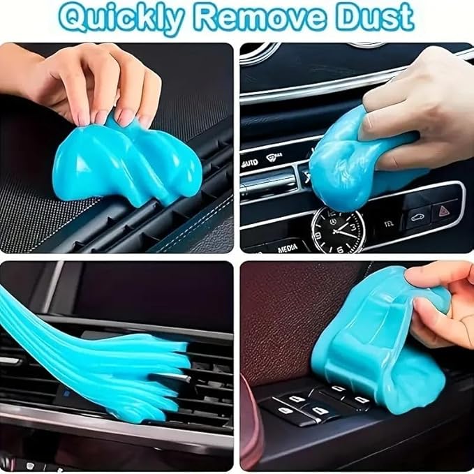 Car Cleaning Gel Slime – 70g Reusable Dust Remover for Car Air Vents, Interior, Keyboard, Laptops & Electronics Cleaning Blue