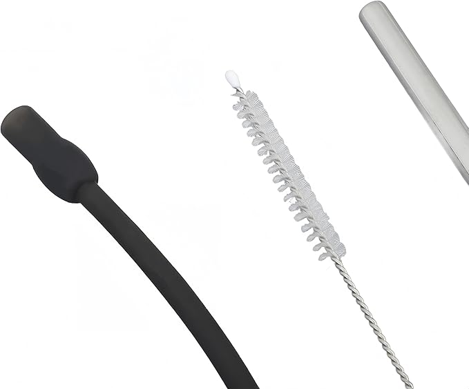 Coffee Machine Replacement Milk Tube: Compatible with Bosch and Siemens Coffee Machines, Stainless Steel Silicon Milk Hose with Cleaning Brush Frother Accessories