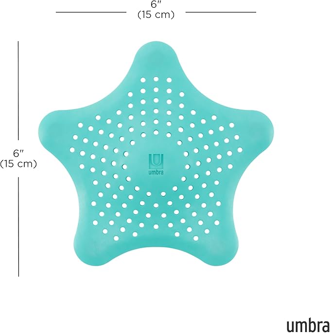 Umbra Starfish Drain Cover/Hair Catcher, Surf Blue