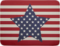 Blue Star Patriotic July of 4th Dish Drying Mat for Kitchen Counter 18x24 Independence Day Red Striped Absorbent Reversible Microfiber Drying Mats Kitchen Countertop Protector Dishes Drainer Rack Pad