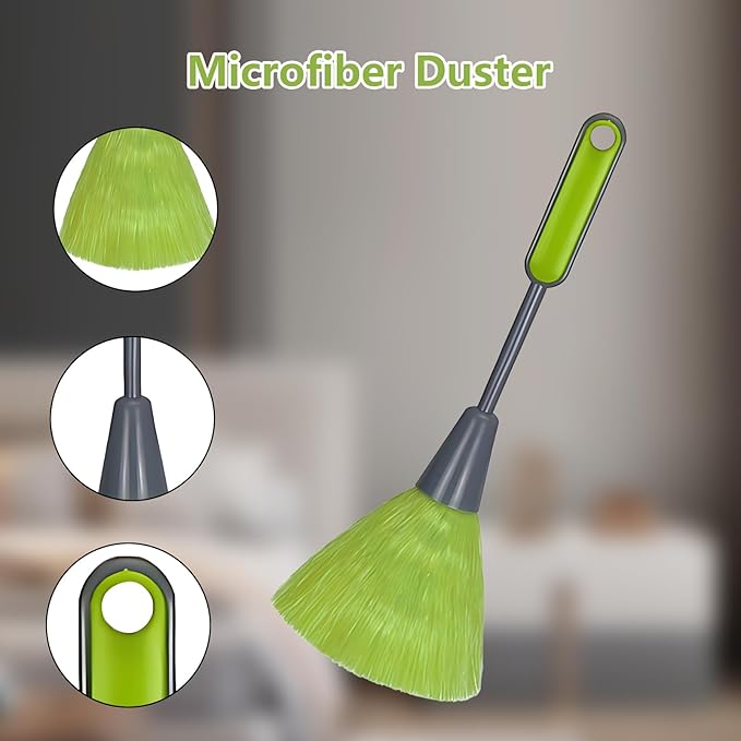 Mini Duster for Desk and Office Small Microfiber Cleaning Tool 10" Dusters for Keyboard Laptop Photo Frames and Books Handy Microfiber Duster for Quick Office
