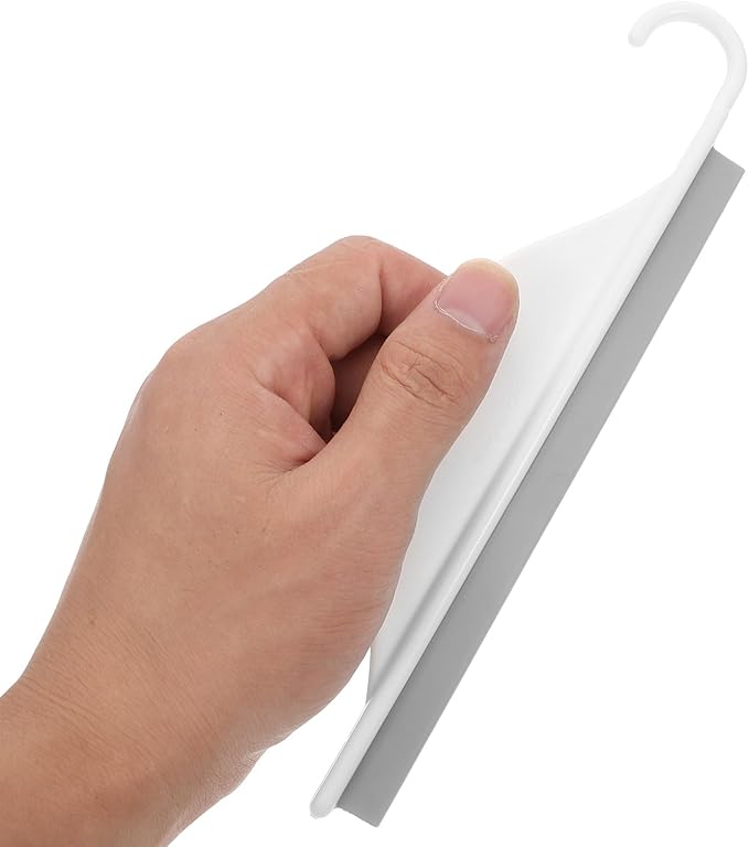 Operitacx Silicone Bathroom Mirror Squeegee Small Glass Wiper Shower Door Cleaner Water Scraper for Countertop Sink Tile Cleaning Tool