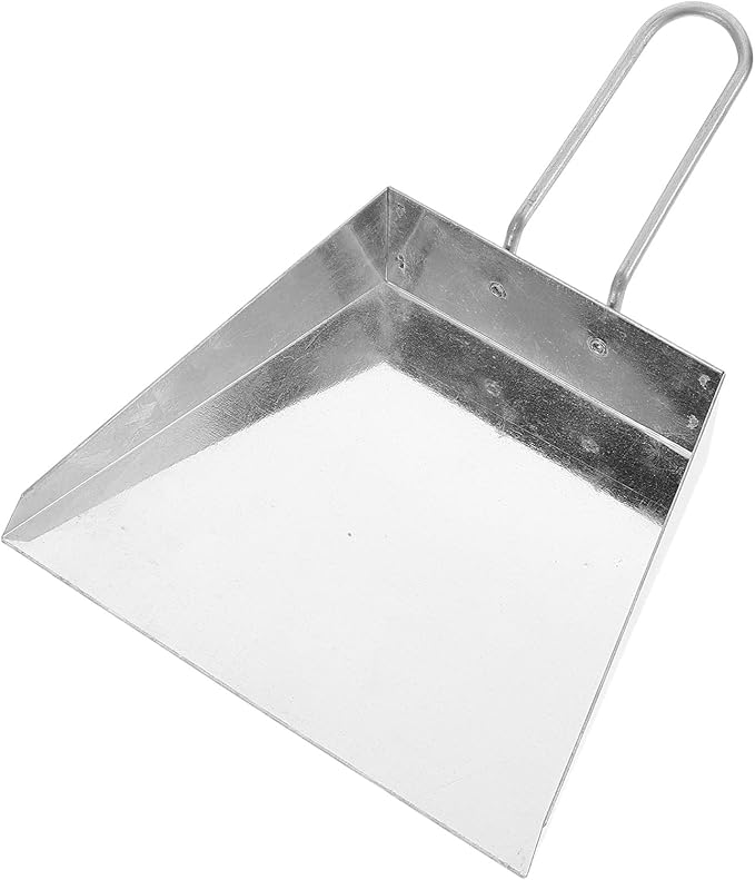 PRETYZOOM Heavy Duty Stainless Steel Handheld Dustpan, Mini Desktop Dustpan for Household Cleaning, Thickened Portable Ash and Waste Scooper for Kitchen and Garden Use