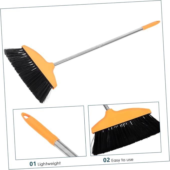 Soft Bristle Floor Broom with Handle Design for Home Kitchen Office Indoor Outdoor Cleaning Effortless Dust and Hair Removal