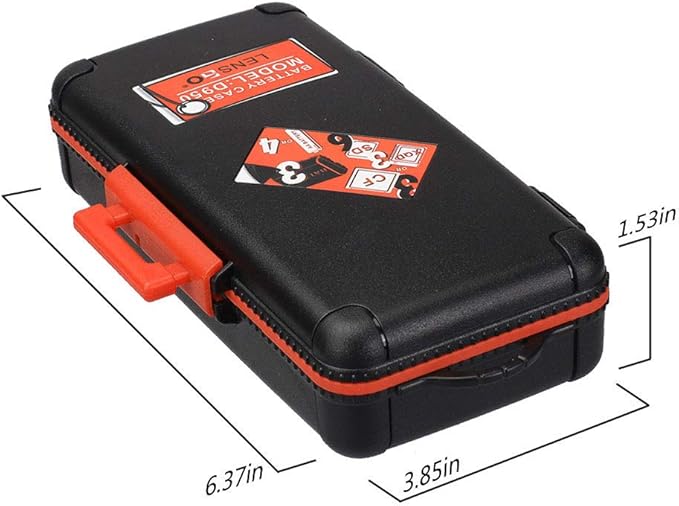 LENSGO Camera Battery Memory Card Case, Memory Card Hard Protector Case Water-Resistant Anti-Shock Compact Camera Battery Card Storage Box