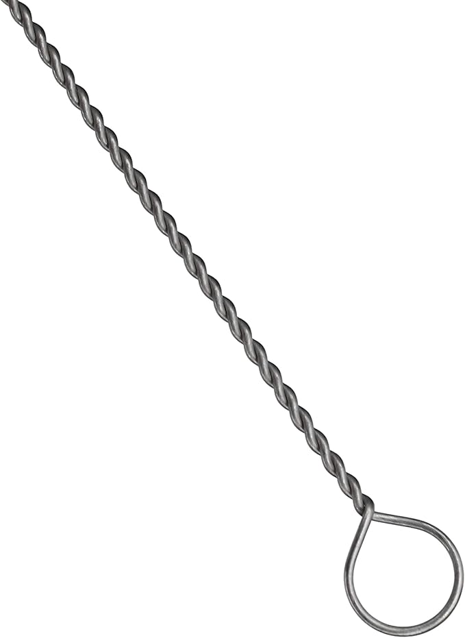 EISCO Tapered Nylon Cleaning Brush with Cotton Yarn Tip, 8.75" - Twisted Stainless Steel Wire Handle - Ideal for 0.5" - 0.75" Diameter Test Tubes, Bottles, Flasks, Cylinders, Jars, Vases, Cups