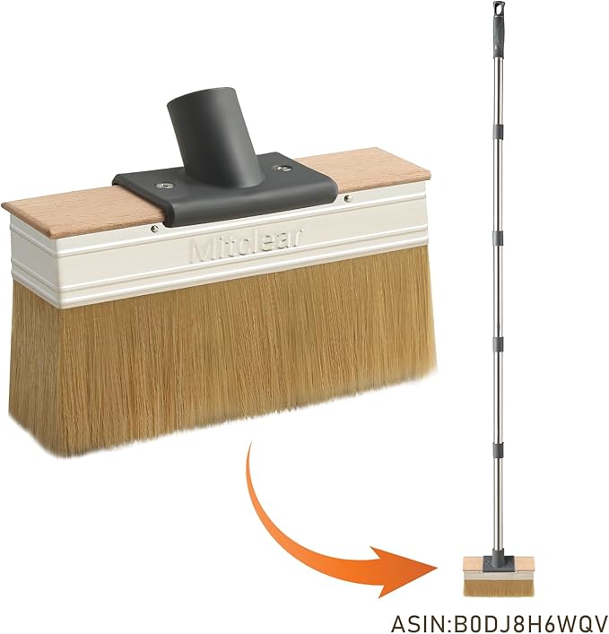 Deck Stain Applicator Brush Replacement(2 Sets), 7IN Wide Deck Paint Brushes for Applying Stains, Paints and Sealer on Outdoor Wood Deck, Fence, Patio, Wall, Furniture