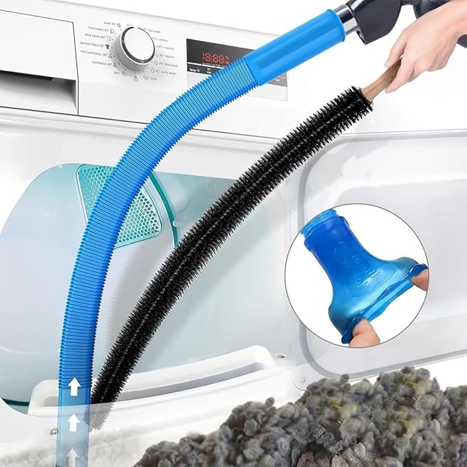 New Dryer Vent Cleaning Kit for Vacuum, Universal Dryer Lint Vacuum Attachment with Long Flexible Hose & Brush, Dryer Lint Vac Attachment for Quick Lint Removal, for Most Vacuum Cleaners (1PC)