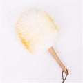Brush for Cleaning, Precipitator Pure Lambs Wool Duster with Wood Handle, Fluffy Lambswool Duster, Flexible, Good Grips, Anti-Static, Duster for Home, Office and Car, 6 Colors dust Catcher(A)