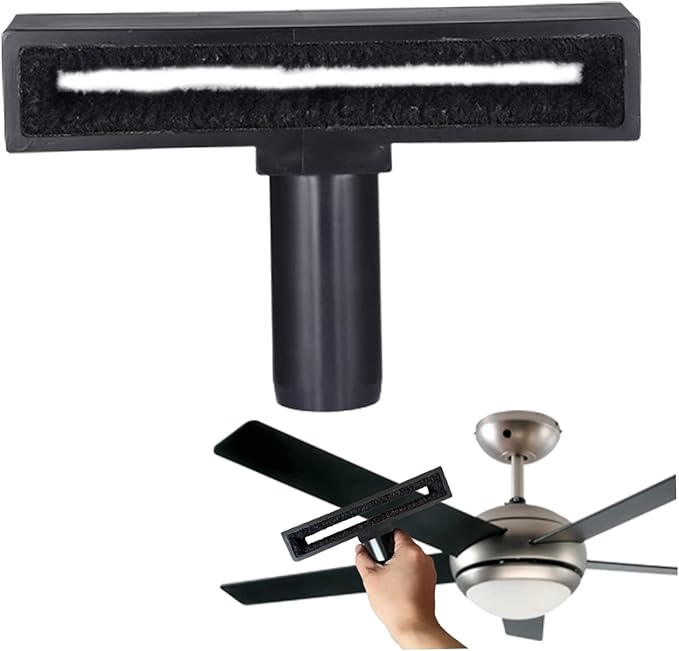 Ceiling Fan Blade Cleaner Ceiling Fan Vacuum Attachment Vacuum Duster Attachment Furniture Cleaning Brush Cleaning Tool (Black), Duster