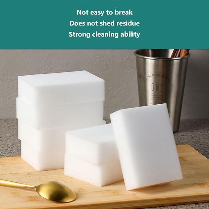 15PCS Magic Sponge Eraser Bulk White Melamine 1.5cm Cleaning for Kitchen Shoe Furniture Bathroom Shower Cleaner (15PCS 1.5cm Thick)