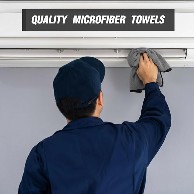 Tallew 80 Pcs Microfiber Towels:16"x16" Microfiber Drying Towels Bulk Micro Fiber Car Cleaning Cloth for Cars Drying Washing Polishing Office Windows Cleaning Household Supplies (Gray)
