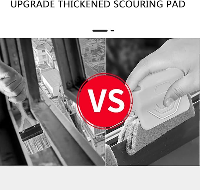 Magic Window Track Cleaner, 2025 Upgrad Window Groove Cleaning Brush Tools Set, Hand-held Window Track Cleaner Brushes Tools Set for Window lides Gaps Tile Lines Shutter Car Vents (Gray 3PCS)