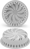 Silicone Drain Hair Catcher Bathroom Sink Bathtub Drain strainers for pop up and Regular drains (Gray)