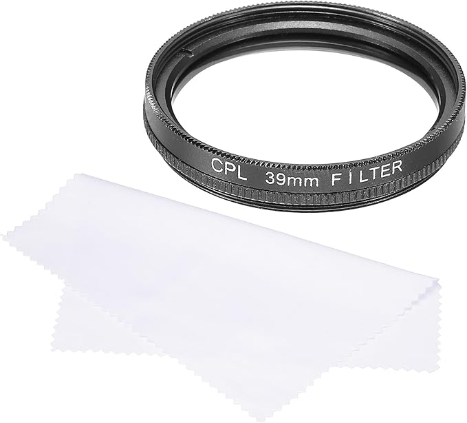MECCANIXITY 39mm Circular Polarizer Filter, Double Sided Multi-Layer Coatings Polarizing Filter with Cleaning Cloth for Camera Lens